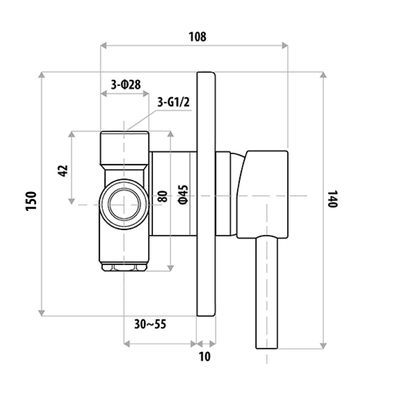 Linkware Elle S/S  Shower Mixer S/Steel