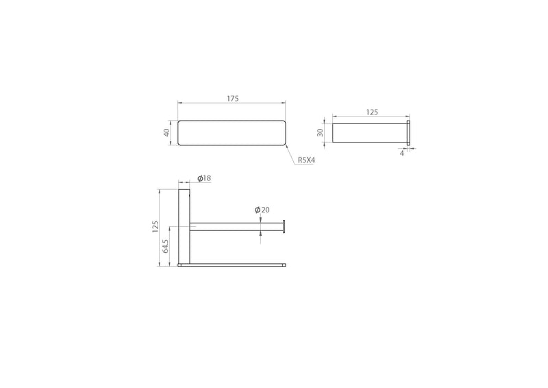 Linkware Gabe T/Roll Holder