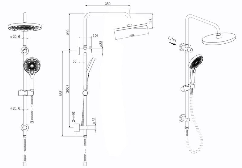Linkware The GabeT/Shower W/Rail