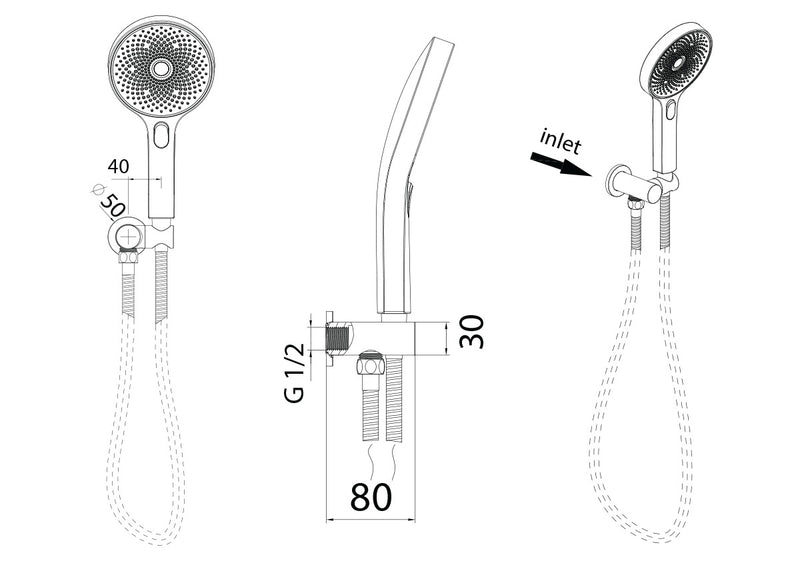 Linkware Gabe H'Shower+Bracket