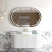 Otti Bondi Satin White Fluted Wall Hung Curve Cabinet