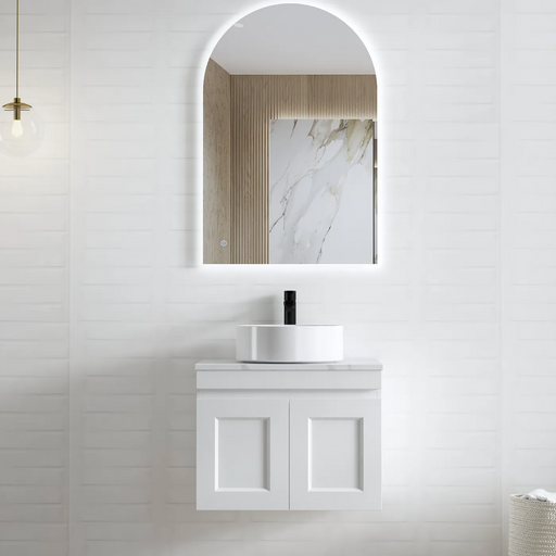 Otti Hampton Mark II Satin White Wall Hung Vanity