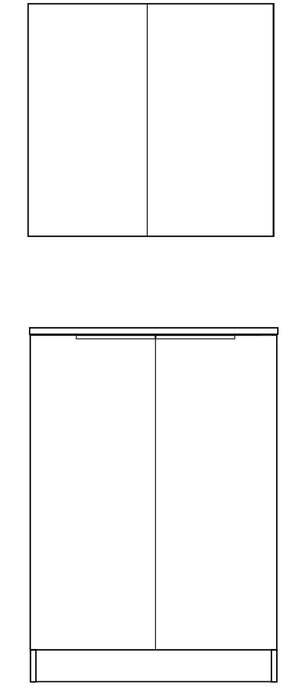 Otti Wall and Base Cabinets Kit 650 Byron/Bondi