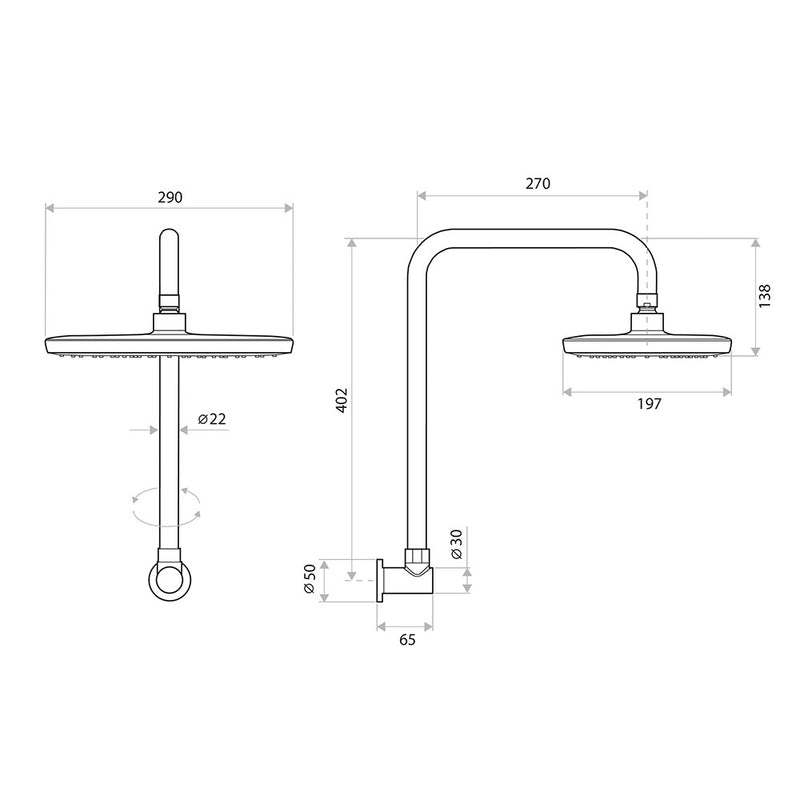 Huntingwood Gooseneck Shower