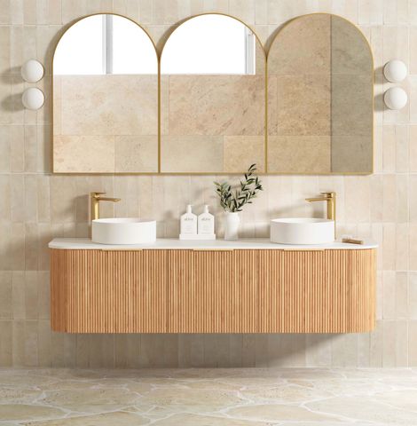 Otti Bondi Fluted Woodland Oak Curve Cabinet