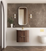Otti Havana Sable Walnut Fluted Wall Hung Curve Vanity