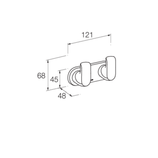 Kohler Avid Double Robe Hook Polished Chrome