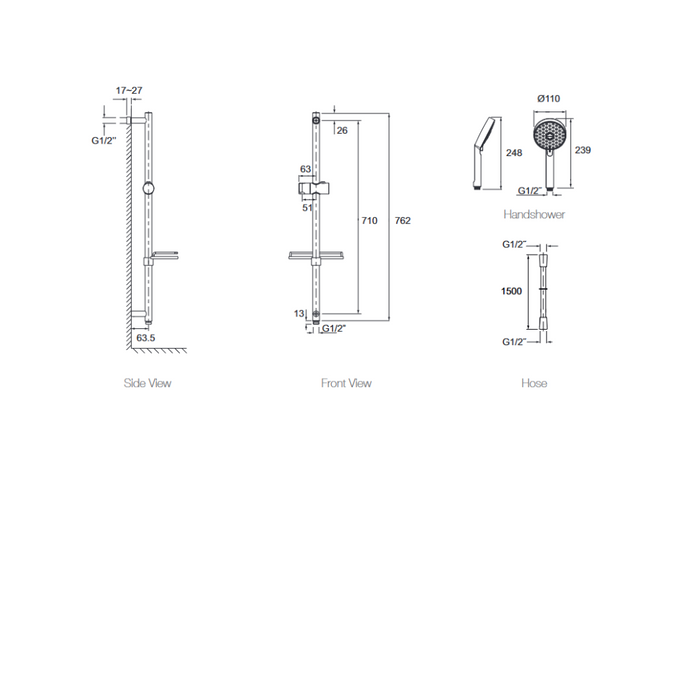 Kohler Hydrorail Slide Shower