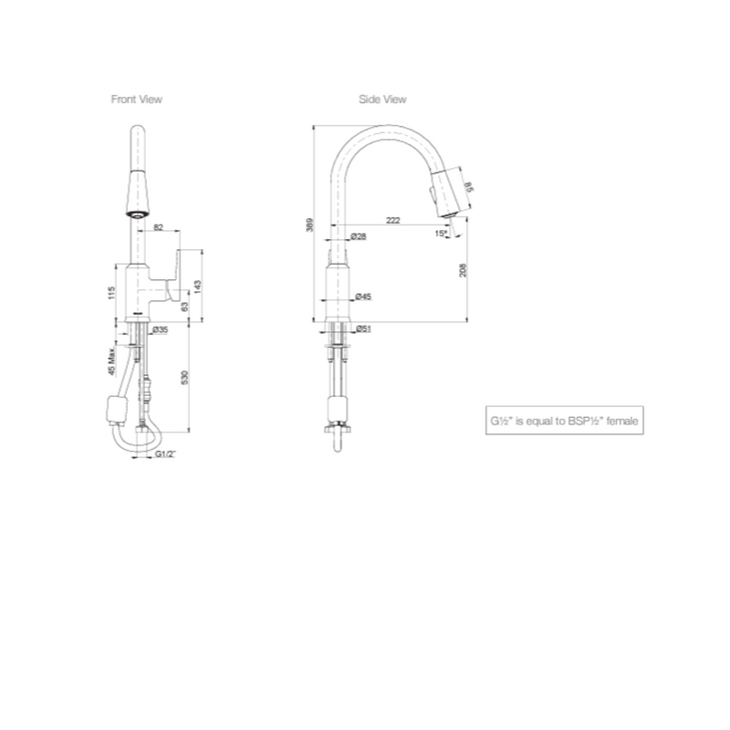 Kohler Taut Pull Out Sink Kitchen Mixer