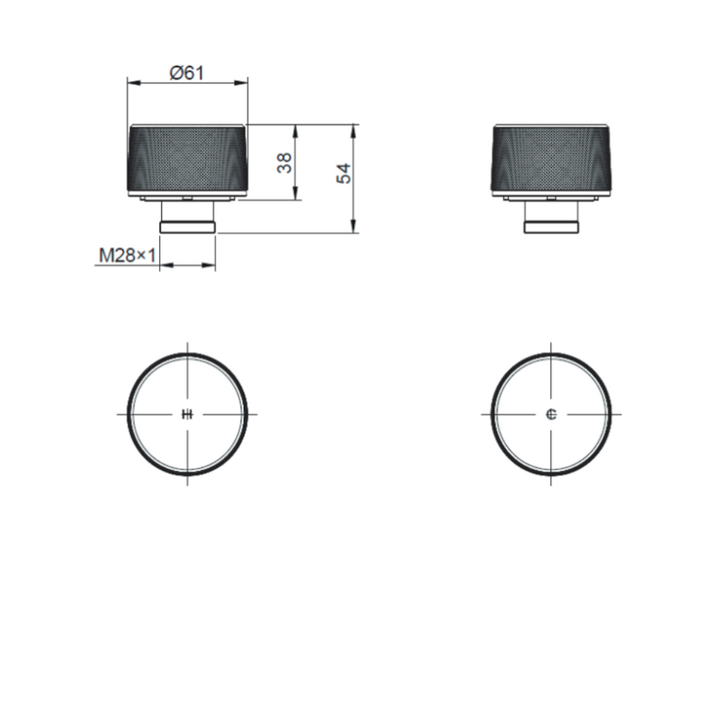 Kohler Components Wall Mount Dual Handles Industrial Trim