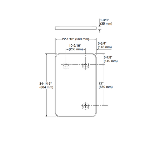 Kohler Essential Rectangle Decorative Mirror