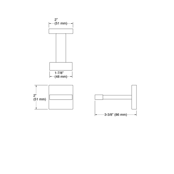 Kohler Square Robe Hook