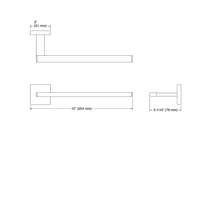 Kohler Square Towel Arm