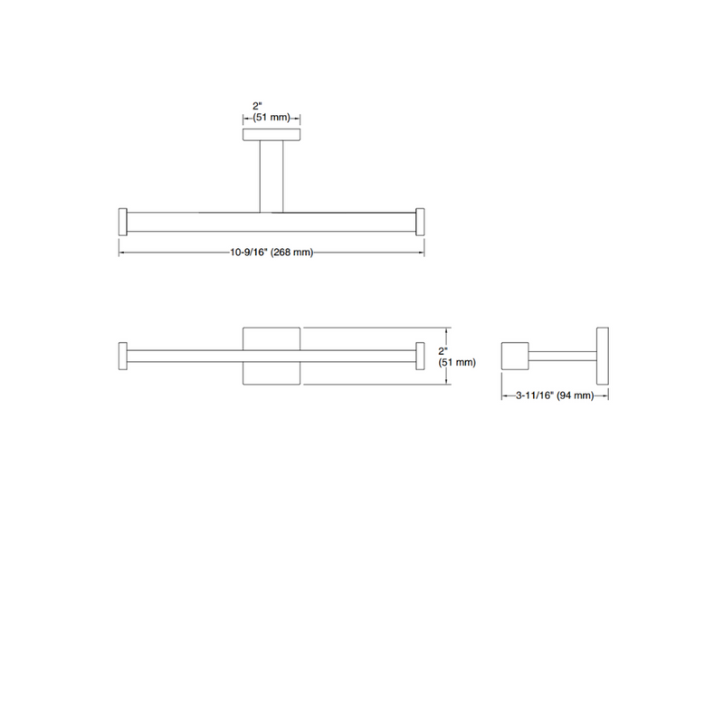 Kohler Square Double Toilet Paper Holder