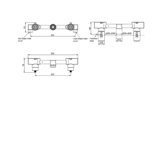 Kohler Dual Handle Inwall Valve