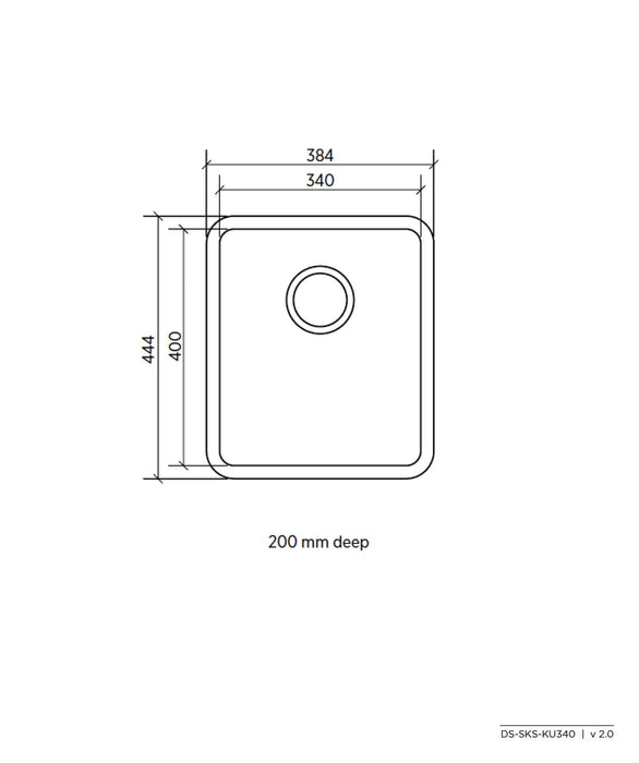 SEIMA Kubic 340 Stainless Steel Sink