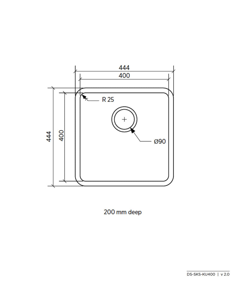 SEIMA Kubic 400 Stainless Steel Sink