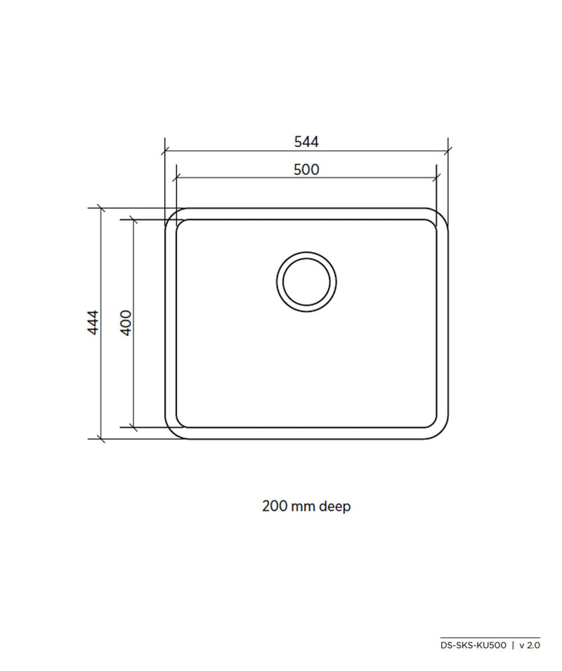 SEIMA Kubic 500 Stainless Steel Sink