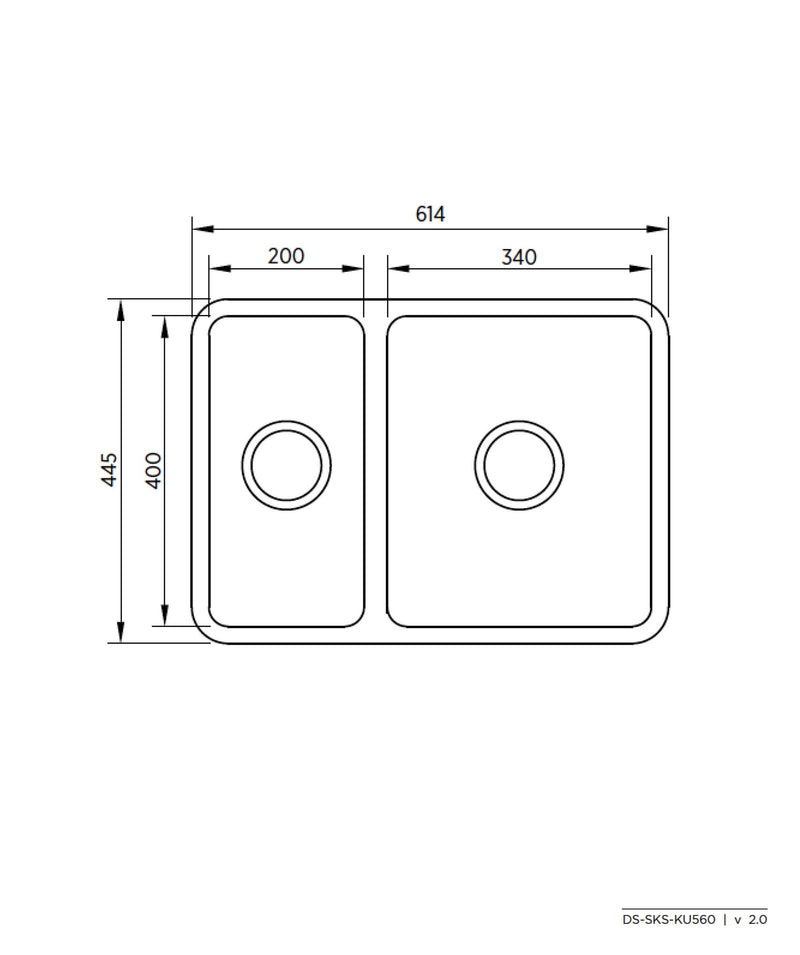 SEIMA Kubic 560 Stainless Steel Sink