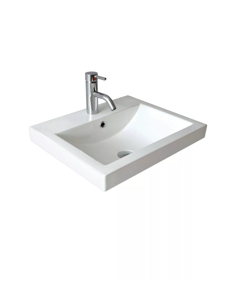 SEIMA Kyra 016 Ceramic Inset Above Counter Basin, Rectangular