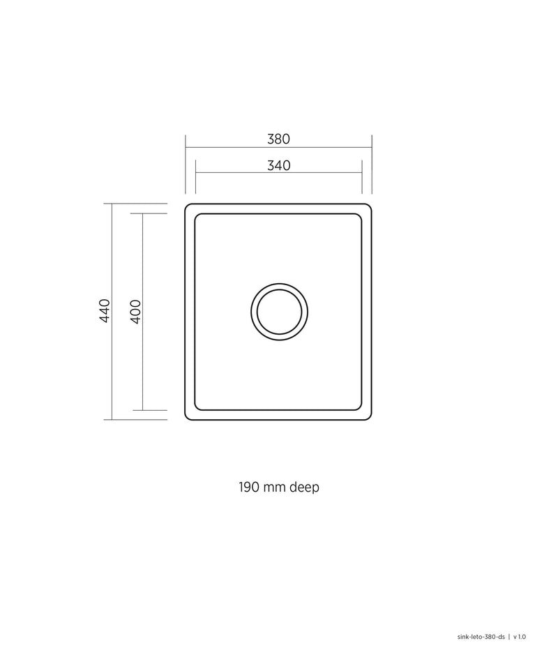 SEIMA Leto 340 Stainless Steel Sink