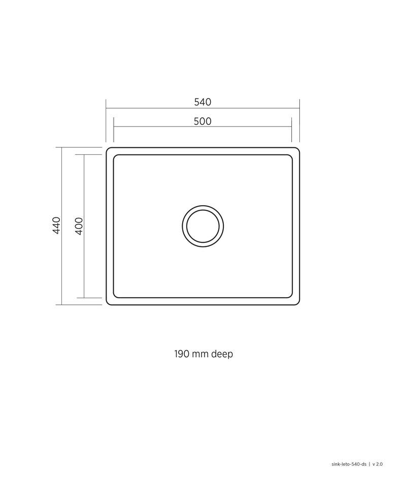SEIMA Leto 500 Stainless Steel Sink