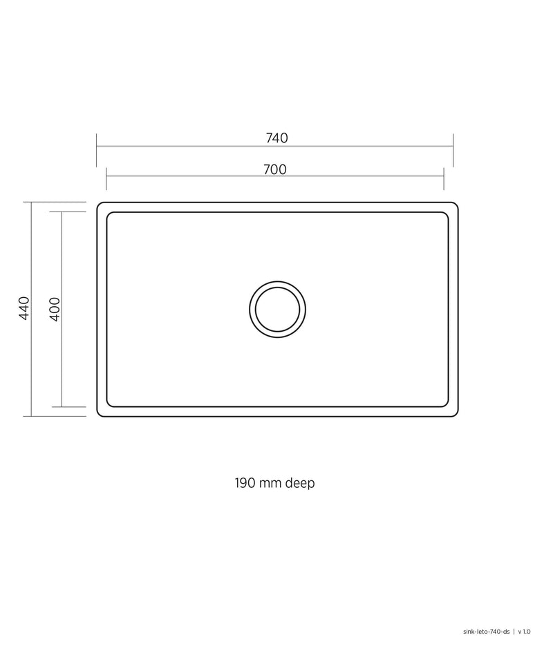 SEIMA Leto 700 Stainless Steel Sink