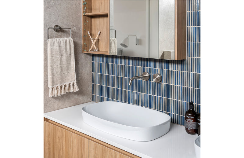 Phoenix Axia Wall Basin/Bath Curved Outlet Mixer Set 180mm