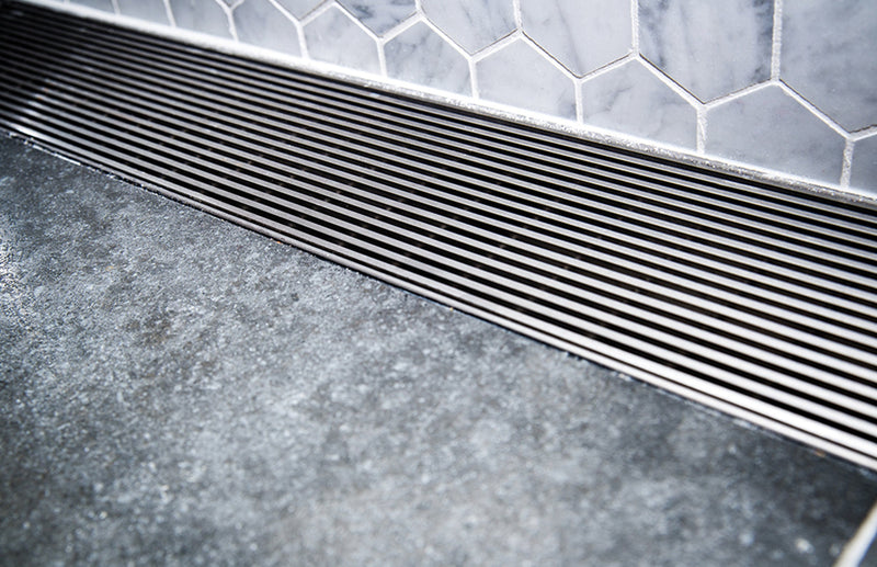 Phoenix Flat Channel Drain HG 75 x 900mm Outlet 45mm