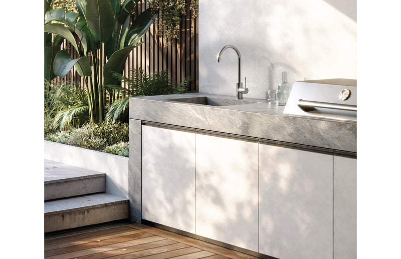 Phoenix Vivid Slimline SS 316 Sink Mixer 200mm G/Neck