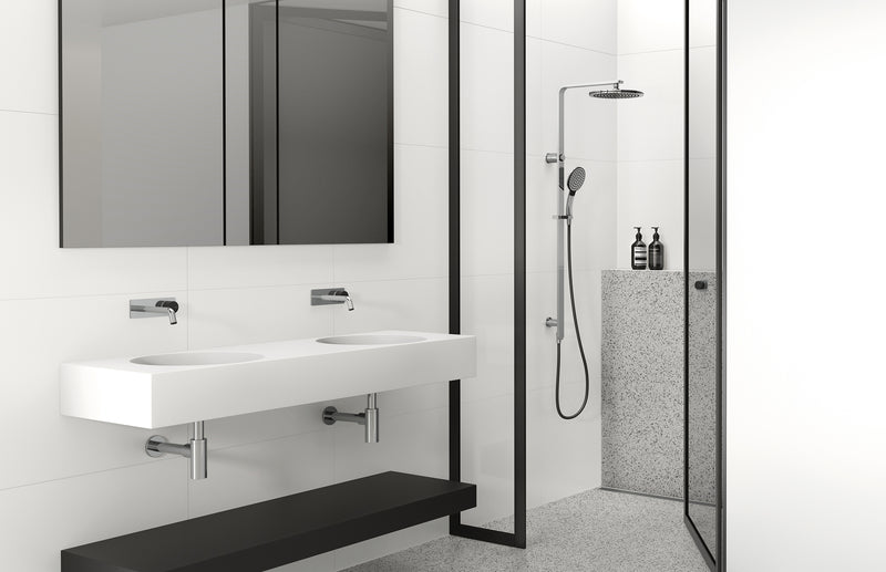 Phoenix Toi Wall Basin / Bath Mixer Set 180mm
