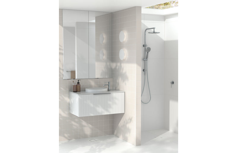 Phoenix Vivid Slimline Basin Mixer Curved Outlet