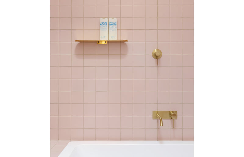 Phoenix Vivid Slimline Wall Bath Mixer Set 180mm Curved