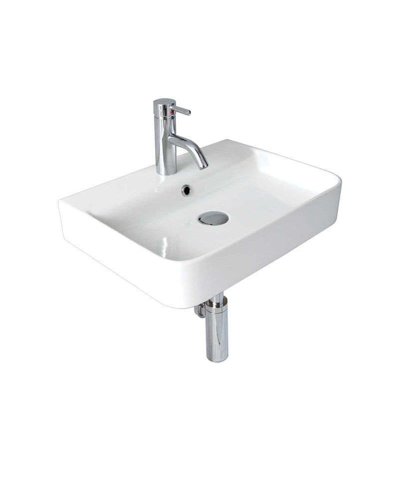 SEIMA Limni 015 Ceramic Wall Basin or Above Counter Basin, Rectangular