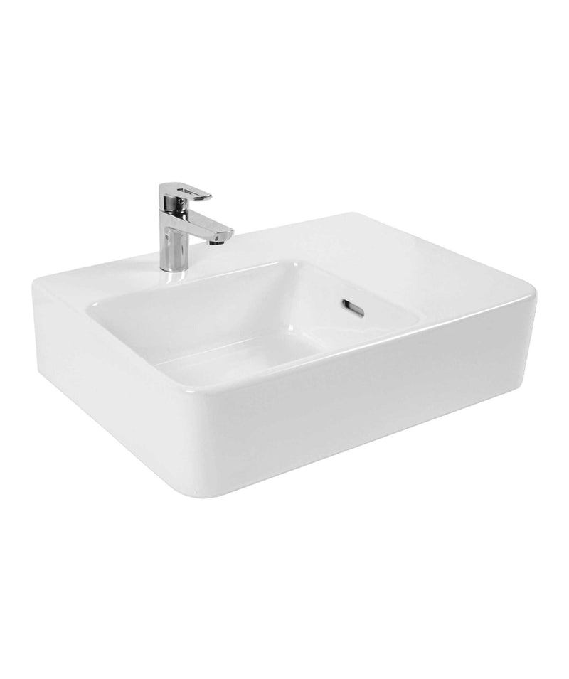 SEIMA Limni 601 Ceramic Wall Basin With Shelf
