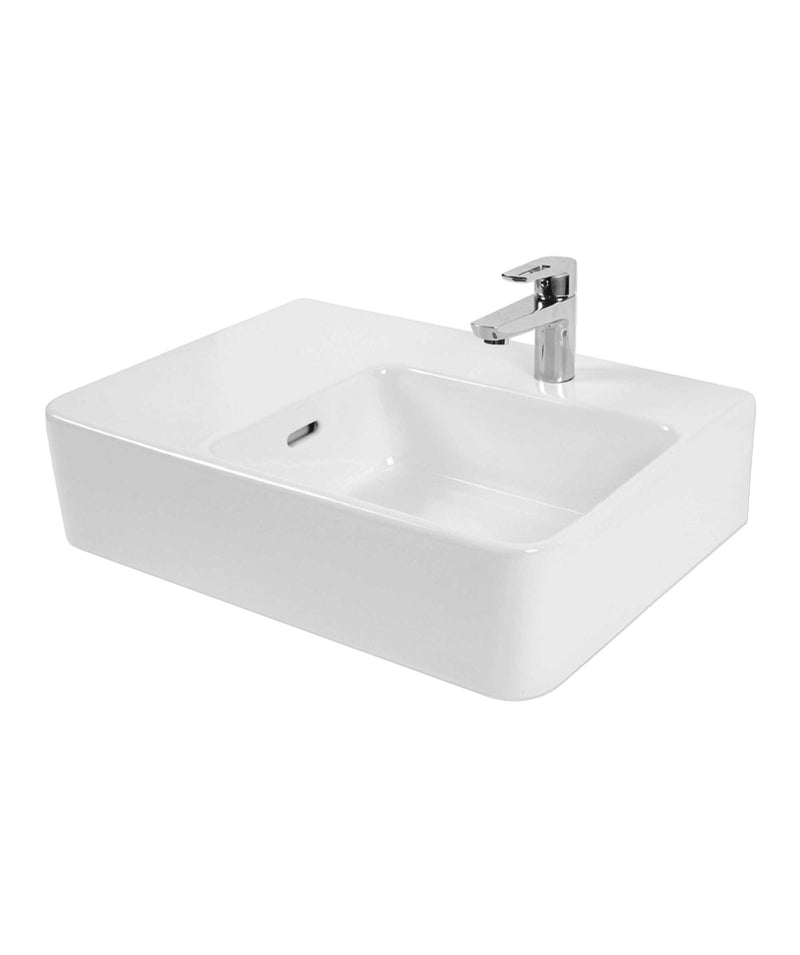 SEIMA Limni 601 Ceramic Wall Basin With Shelf