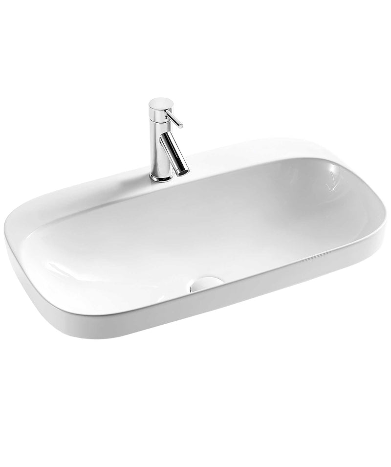 SEIMA Limni 725 Ceramic Inset Above Counter Basin, Rectangular