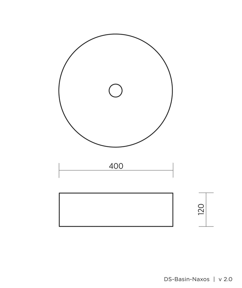 SEIMA Lithos 400 - Galala Marble Solid Natural Stone Above Counter Basin, Round