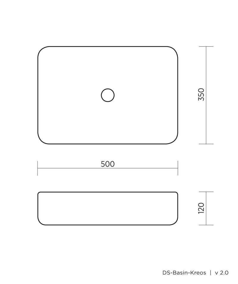 SEIMA Lithos 500 Basin, Solid Natural Stone Above Counter Basin