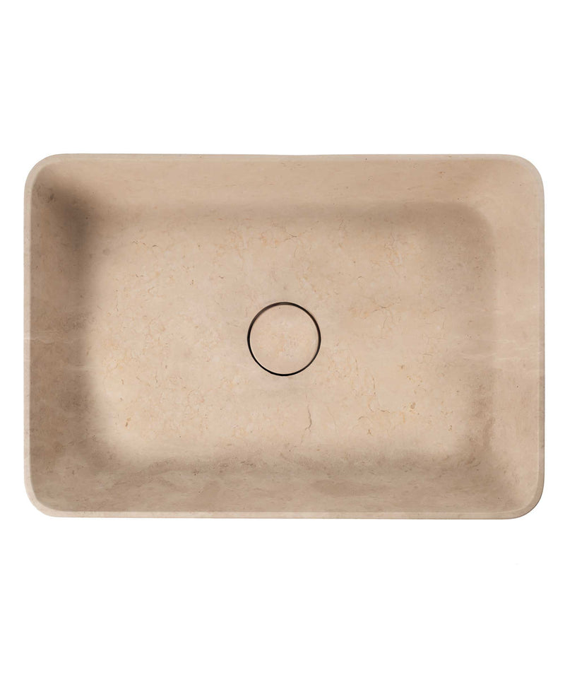 SEIMA Lithos 500 Basin, Solid Natural Stone Above Counter Basin