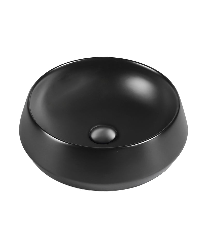 Seima LONI 375 Basin, round, 0t NOF Black Silk Matte