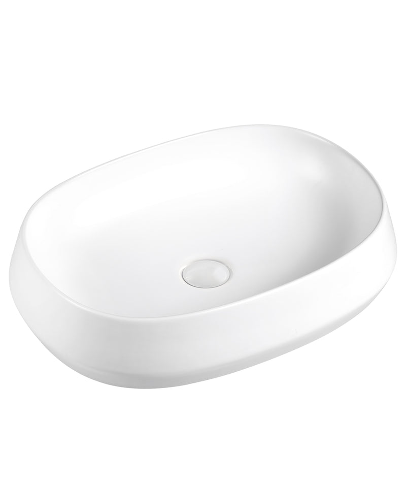 Seima LONI 540 Basin, squarish oval, 0T NOF White Silk Matte