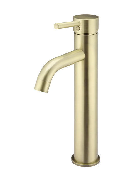 Meir Round Tall Basin Mixer Curved tiger bronze