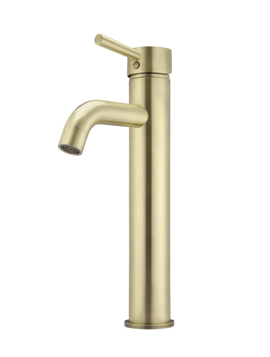 Meir Round Tall Basin Mixer Curved tiger bronze