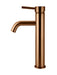 Meir Round Tall Basin Mixer Curved lustre bronze