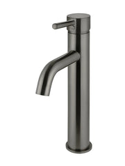 Meir Round Tall Basin Mixer Curved gun metal