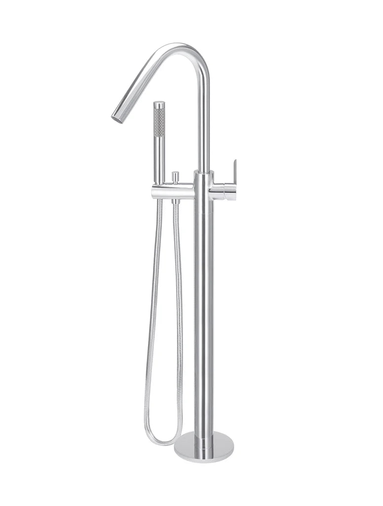 Meir Round Paddle Freestanding Bath Spout and Hand Shower