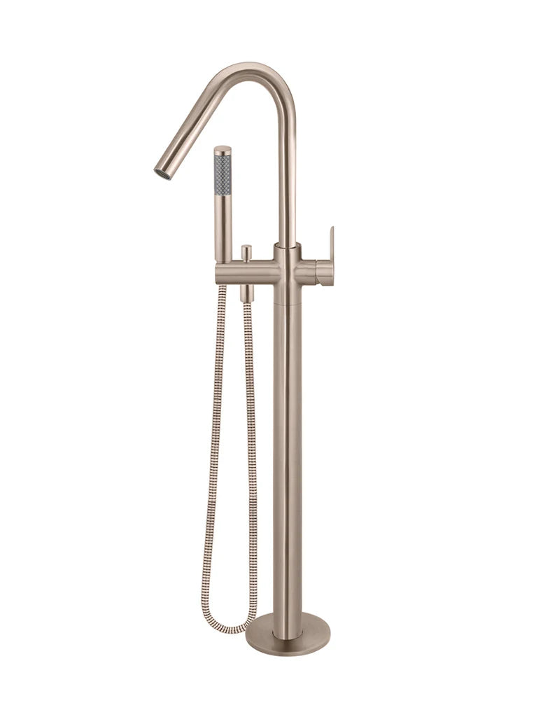 Meir Round Paddle Freestanding Bath Spout and Hand Shower