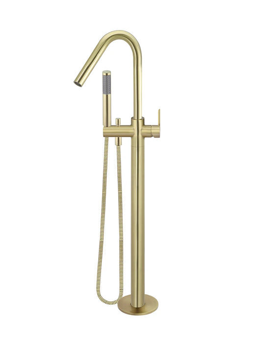 Meir Round Paddle Freestanding Bath Spout and Hand Shower