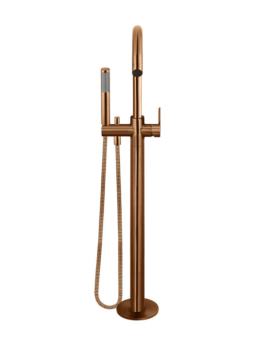 Meir Round Paddle Freestanding Bath Spout and Hand Shower